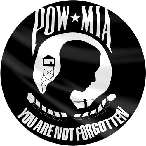 POW MIA Flag 3x5 - 100% Made In USA using Tough, Long Lasting Nylon Built for Outdoor or Indoor Use, Double Sided, Featuring Locked Stitches on Hems and Quadruple Stitching on Fly End