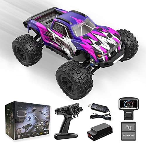 Rc Monster Hyper Go H16H 1:16 4X4 Gps Rc Cars For Adults, App Speedometer, Rtr Off Road Waterproof Rc Trucks, 38Km/H Electric Vehicle Hobby Rc Cars, Trucks For Boys (Camouflage Purple) #TOP25