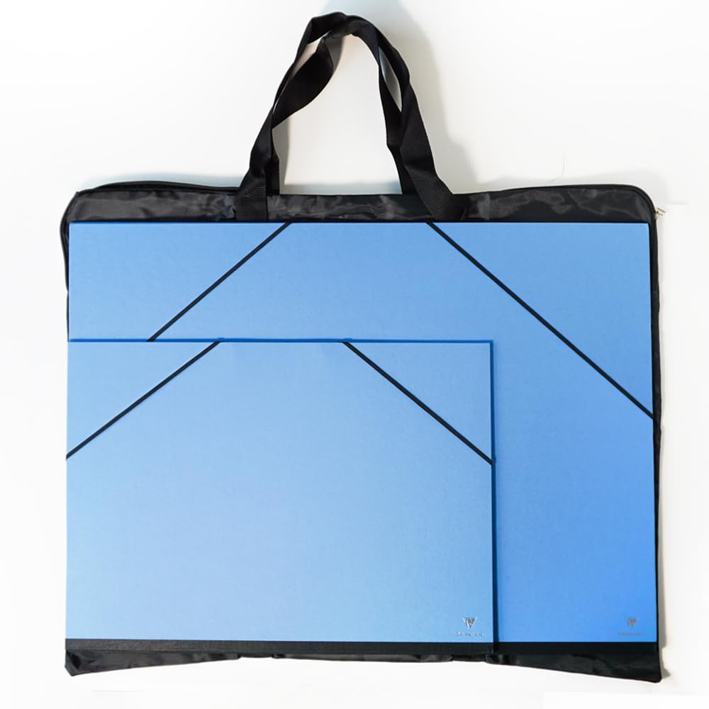 Clairefontaine 144707C - Cartella Portadisegni chiusura con elastico 37x52 cm, Turchese