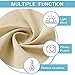 RYB HOME Wall Divider Curtain for Living Room, Noise Reduction Privacy Curtain with Anti-Rust Grommet Top Blackout Curtain for Bedroom/Kids Room, 7 ft Tall x 8.3 ft Wide, Cream Beige, 1 Pack
