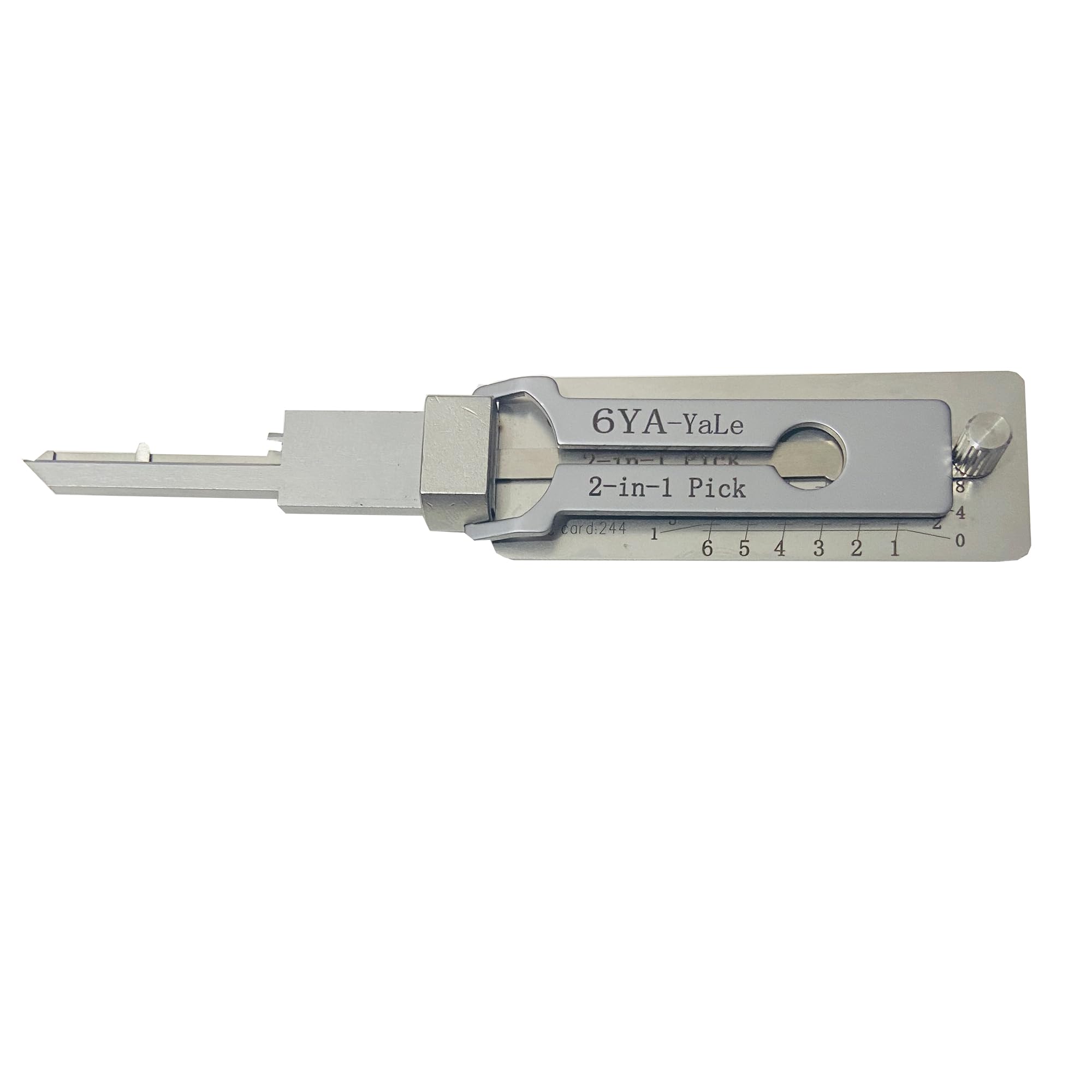 6YA Lock Pick Locksmith Tool for Yale Locks, 2 in 1 Lock Picking and Decoder Tool, UK Door LockPick Kit