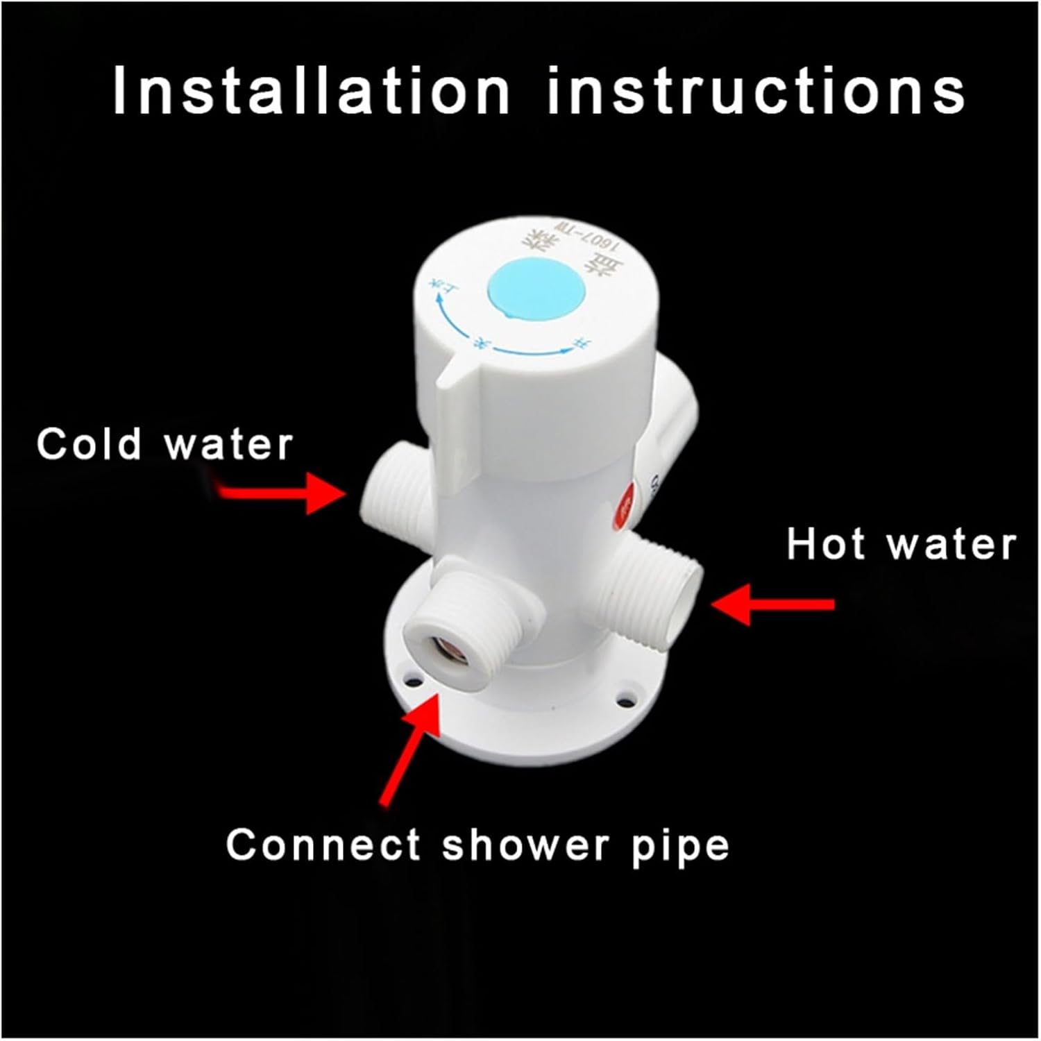 Plastic Male Thermostatic Mixing Valve 1/2" Solar Water Heater Valve Mechanical Induction Thermostatic Mixer Valve(1Pair)