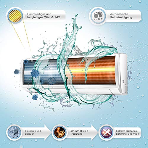 Kältebringer Split Airconditioning Quick Connect - 12000 BTU - inverter airconditioner met verwarmingsfunctie, wifi en app - tot 55 m² - zeer stil - complete set, 5 m koperen leiding, koelmiddel R32, - Image 5