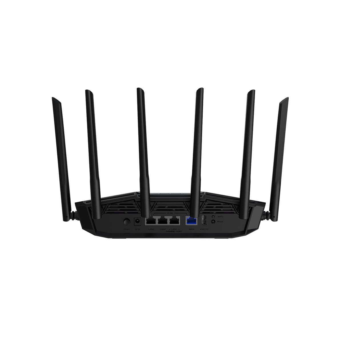 ASUS TUF Gaming BE6500 - Router WiFi 7 - Dual Band, wireless fino a 6,5 Gbps, acceleratore di gioco, controllo Multi-Link (MLO), (x4) Porte da 2,5 GbE, Mesh + VPN compatibile e sicurezza di rete senza