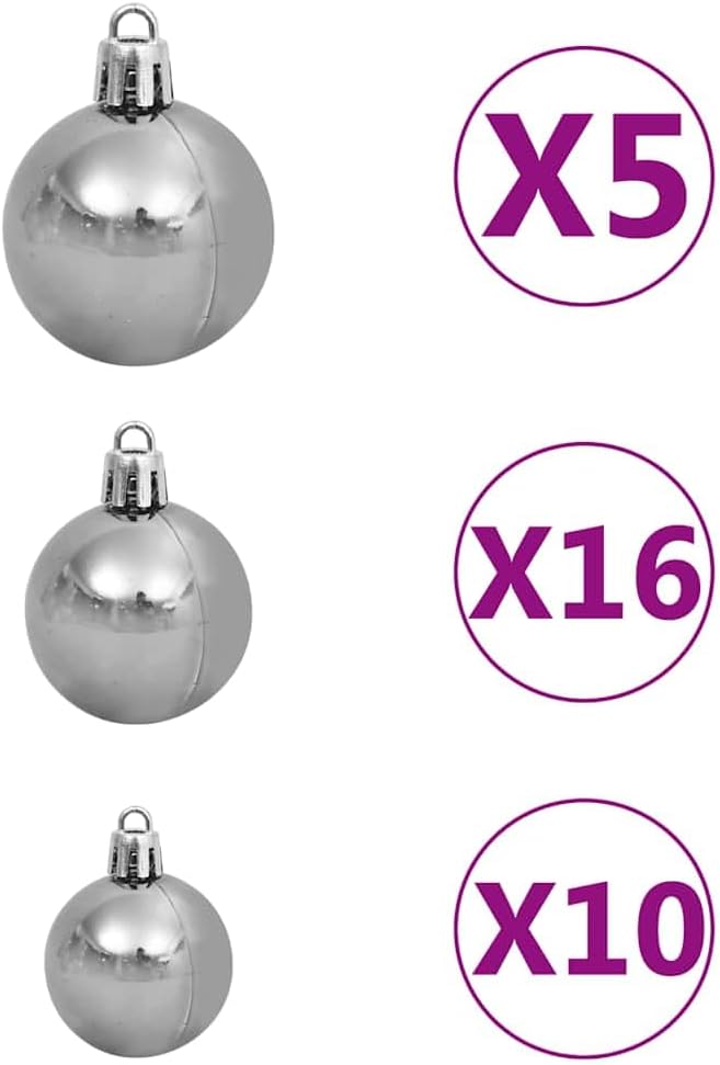 Artificial Christmas Tree Green PVC - Light, Snow, LED, Hinged, Stands, Scene - Medium, 70.9 in