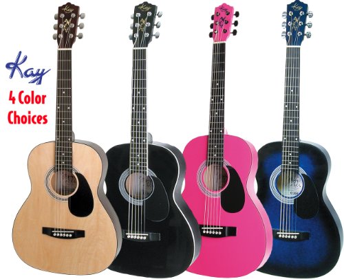Kay 36 Inch Standard Steel String 6 Natural Finish, Right Handed, (K137N)