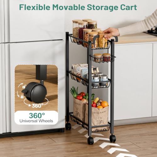 KIMBORA Laundry Room Storage Cart with Detergent Holder with Wheels - Image 5
