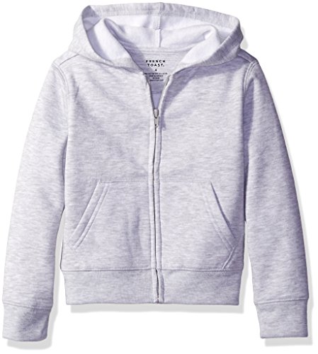French Toast Boys' Big Fleece Hoodie, Heather Gray, XL (14/16)