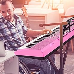 24HOCL Clavier de piano électrique à 61 touches éclairées, musical numérique, 200 rythmes, écran LCD pour enfants… - Les Beatles, Paul McCartney, John Lennon, RIngo Starr, George Harrison 24HOCL Clavier de piano électrique à 61 touches éclairées, musical numérique, 200 rythmes, écran LCD pour enfants… – Image 7