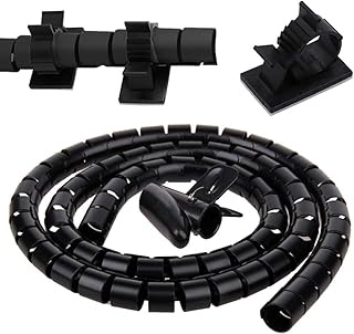 مشبك كابل ذاتي اللصق وأنبوب كابل حماية الكابلات لتنظيم الكابلات في المنزل والمكتبترسل الالوان عشوائيا