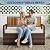 75 Gallon Outdoor Storage Bench, All-Weather PE Rattan Deck Box with Seat, Wicker Patio Furniture for Cushions, Garden Tools, Pool Accessories, Water-Resistant and Durable (Brown White)