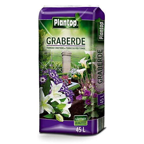Preisvergleich Produktbild Plantop Graberde 45 Liter Blumenerde Spezialerde ohne Rußzusatz Friedhof Erde