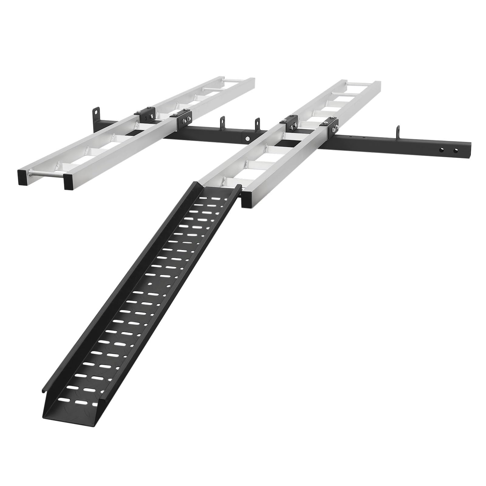 Support D'attelage De Moto En Aluminium De 600 LBS, Support De Vélo Toutterrain Robuste Monté Sur Attelage Avec Rampe De Chargement Et Dispositif De Verrouillage, Support Arrière De Moto For 2 Vélos F