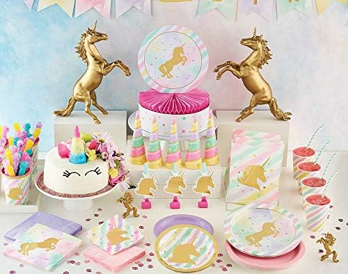 Creative Party PC329301 Unicorn Theme Striped Paper Cups - 8 Pcs