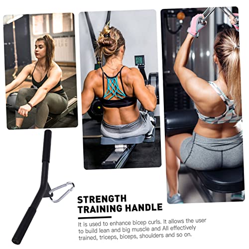 Barre de musculation noire pour tirage biceps triceps et dos - 5