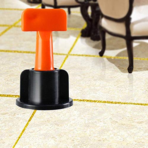 L 100pcs Strumenti per la costruzione della parete del pavimento in ceramica piana 100pcs Sistema di livellamento di piastrelle riutilizzabili Kit sistema di livellamento Kittile per piastrelle