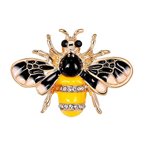 Mecool Bee Broches Faux Crystal Collar Cuff Pins Broche