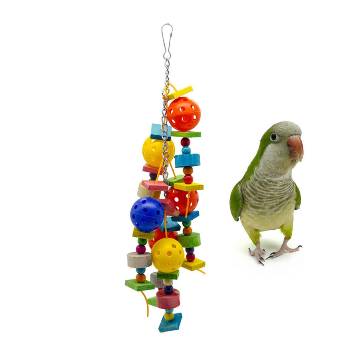 BESPORTBLE 3pezzi Giocattolo Educativo Per Pappagalli Con Blocchi e Sfere Cave Accessori Appesi Per Uccelli Gioco Interattivo Per Pappagallini e Altri Uccelli Di Piccole