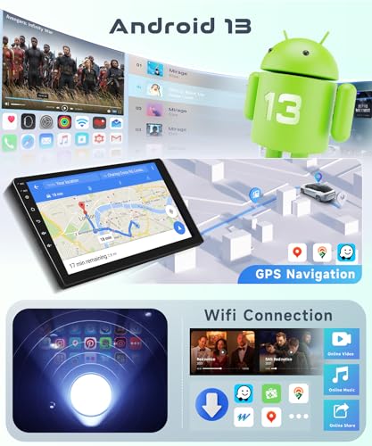 Image of 4G+64G for Honda Odyssey 2005-2010 Android 13 Car Stereo Support Wireless Carplay&Android Auto with 10.1 inch IPS Touchscreen GPS Bluetooth USB WiFi FM /RDS Radio Receiver Backup Camera Head Unit