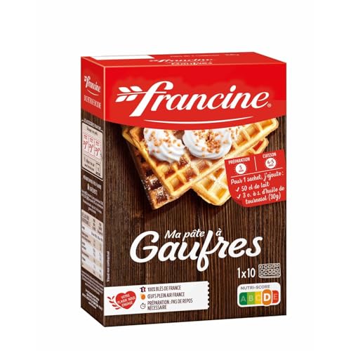 Préparation pour Gaufres Francine fini les grumeaux œufs plein air français