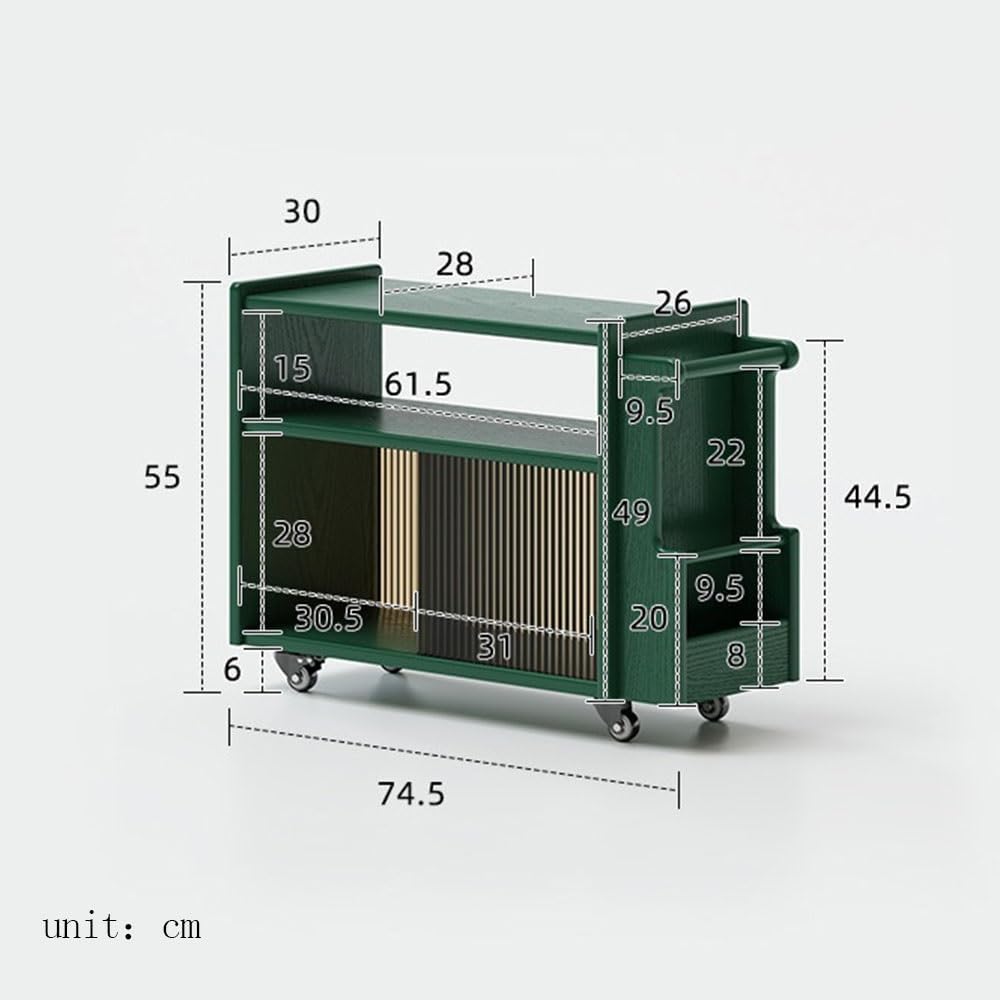 ティーテーブル キャスター付きソファサイドテーブルホームソファサイドキャビネット収納トロリー収納キャビネットラック 写真 ティーテー