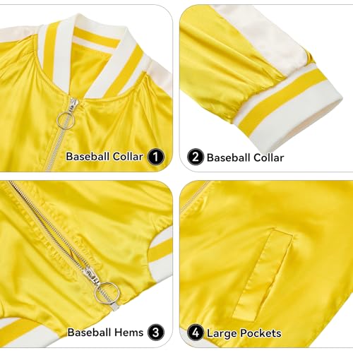 Zando Bomber Jacket Women 2025 - Lightweight Cropped Jacket Zip Up Casual Striped Women Jackets Trendy Outerwear with Pockets3