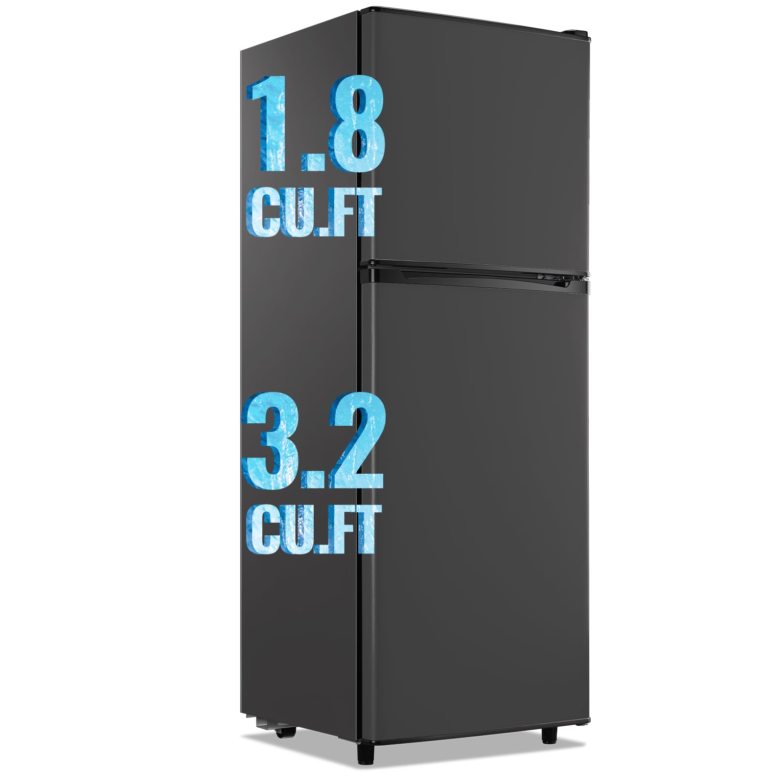 WANAI Silver 5.0 Cu.Ft Refrigerator with 7-Level Adjustable Thermostat, 143 L Dual Door Refrigerator with Separate Freezers, Big Fridge for Home Kitchen Office Apartment on Fridge.com