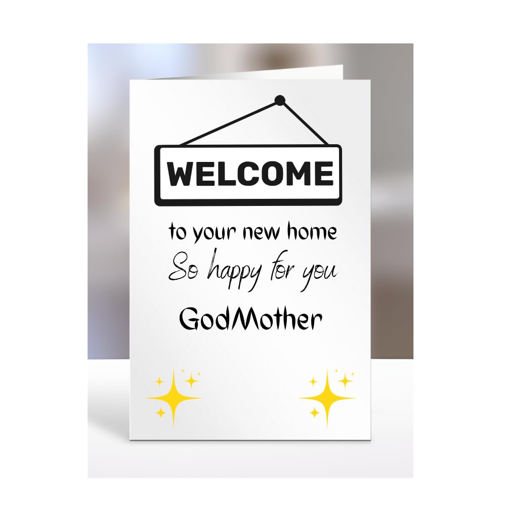 Welcome to your new home, card for GodMother, men women, him, her, female, male, presents for christmas, A5-196_101 โ image 1