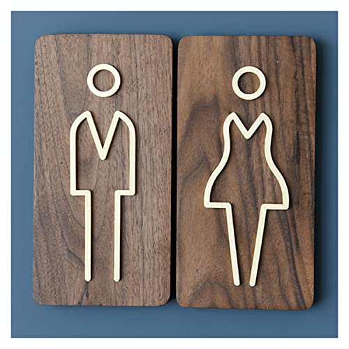 Conjunto de decoración de letreros de baño para Hombres y Mujeres - Letrero de baño Moderno para Hombres y Damas - Letreros para Puertas de baño