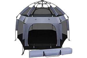 Portable Outdoor Playard with Canopy for Kids and Toddlers