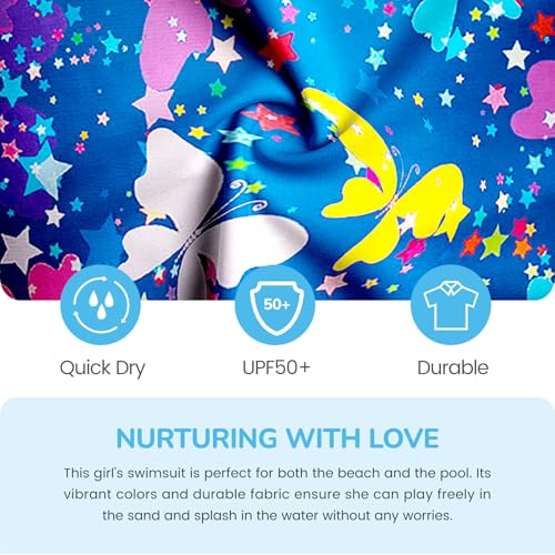 LQSZ Girls One Piece Swimsuit with Cover Up Beach Skirt Set Two Piece Bathing Suit Swimwear 3-12 Years3