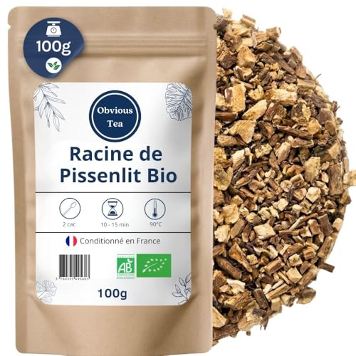 Racines de Pissenlit Bio en Vrac - Herboristerie et Tisane Digestive - Taraxacum Grpe Officinale - Agriculture Biologique - Conditionné en France
