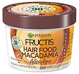 Sin parabenos Garnier Fructis Hair Food Macadamia Mascarilla 3 en 1 - 390 ml