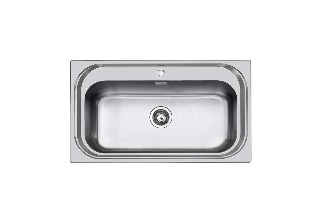 Foster Serie S1000 - Lavello da cucina 1 vasca, da 86 cm, Acciaio Inox e finitura Spazzolato