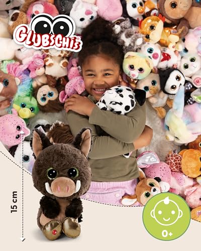 NICI GLUBSCHIS Wildschwein Kuscheltier Truffle Fluffle 15cm braun - Stofftier aus weichem Plüsch, niedliches Plüschtier zum Kuscheln und Spielen, für Kinder & Erwachsene, tolle Geschenkidee - 61773
