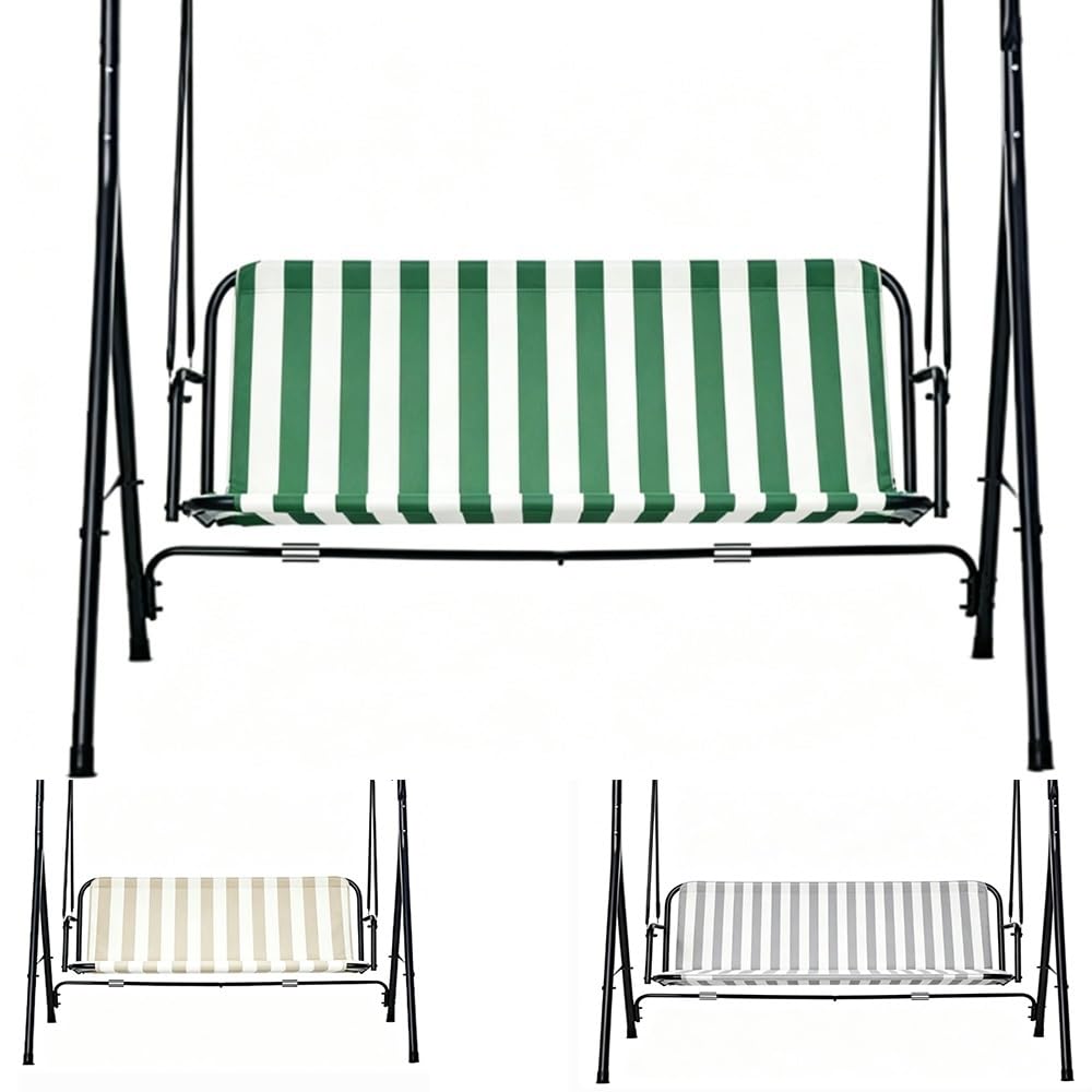 Copriseduta Di Ricambio Per Dondolo Da Giardino Coprisedile Altalena Panca 600D Tessuto Oxford Spesso Coprisedile Di Ricambio Per Altalena Da Patio(Green,158x54x54cm)
