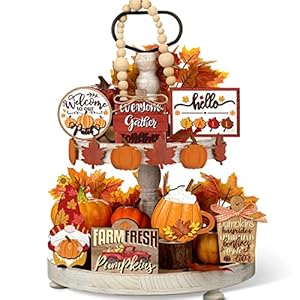 Setof15falltieredtraydecorpumpkinsfarmhousedecorautumnmapleleaftablecenterpiecesthanksgivingharvestwoodblockssignsforhomedecorbrightstyle Urban Country Home Decor Set of 15 fall tiered tray decor pumpkins farmhouse decor autumn maple leaf table centerpieces thanksgiving harvest wood blocks signs for home decorbright style urban country home decor