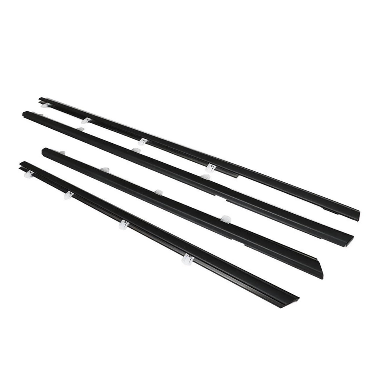 4PCS Black Car Outer Windows Rubber Weatherstrip Strip Sealing Belt Moulding Trim for Civic 2012-2015 ATGCBCAUF