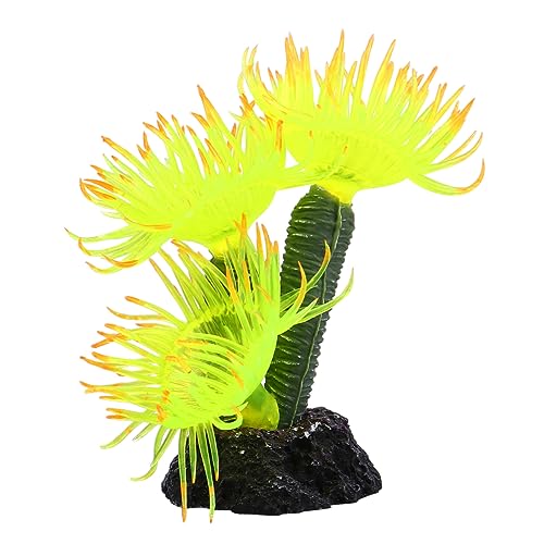 BESPORTBLE 1Pc Artificial Coral for Fish Tank Decoration Coralline Coral Yellow for Aquariums Craftsmanship Artifact