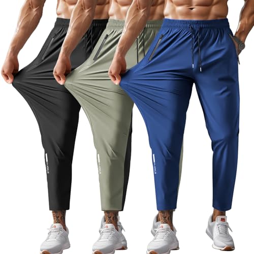 Men's hiking pants quick-dry lightweight with zipper pockets