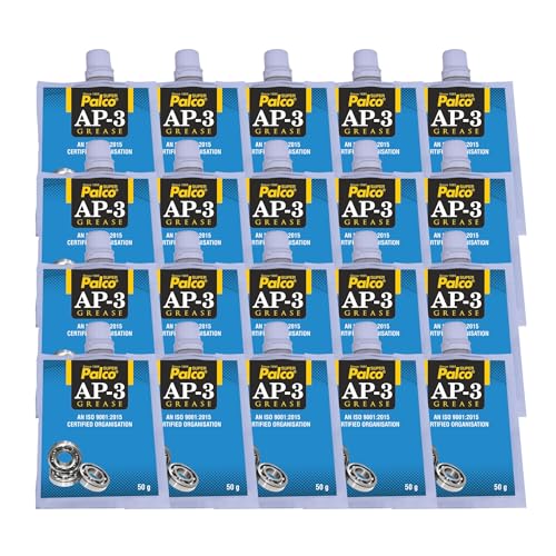 Image of PALCO AP-3 GREASE Pouch 50g (Pack of 20) Multipurpose Water Resistant & Chassis Bearing Lithium Base Anti Corrosion Grease for Car Cycle Bike Chain Lube NLGI-3 Long Lasting Lubricant