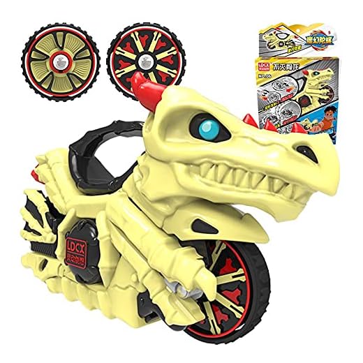 OBEST Peonzas con Lanzador Juguetes, 2 Burst Battling Gyros, Starter de Estilo Motocicleta, Juguete de Motocicleta Dragón Antiguo Inmortal para Niños