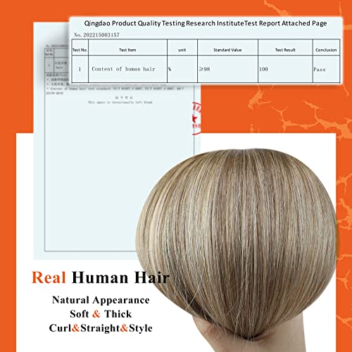 Image of Full Shine Invisible Tape in Hair Extensions Color 3 Brown Fading to 8 Light Brown and 22 Blonde Balayage Soft Remy Tape in Hair Extensions Human Hair 14Inch 20Pcs 50Gram Seamless Tape Ins
