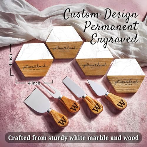 Tabla de Quesos Personalizada de Madera y Mármol miniatura 4