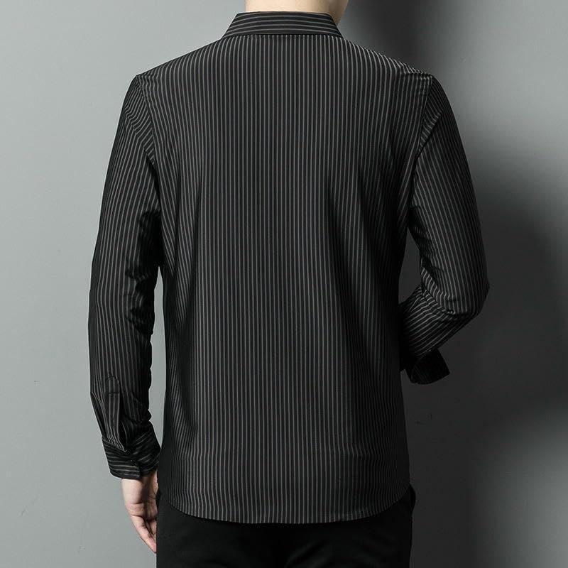 Camisa top juvenil medieval a rayas con acabados estructurales limpios 4