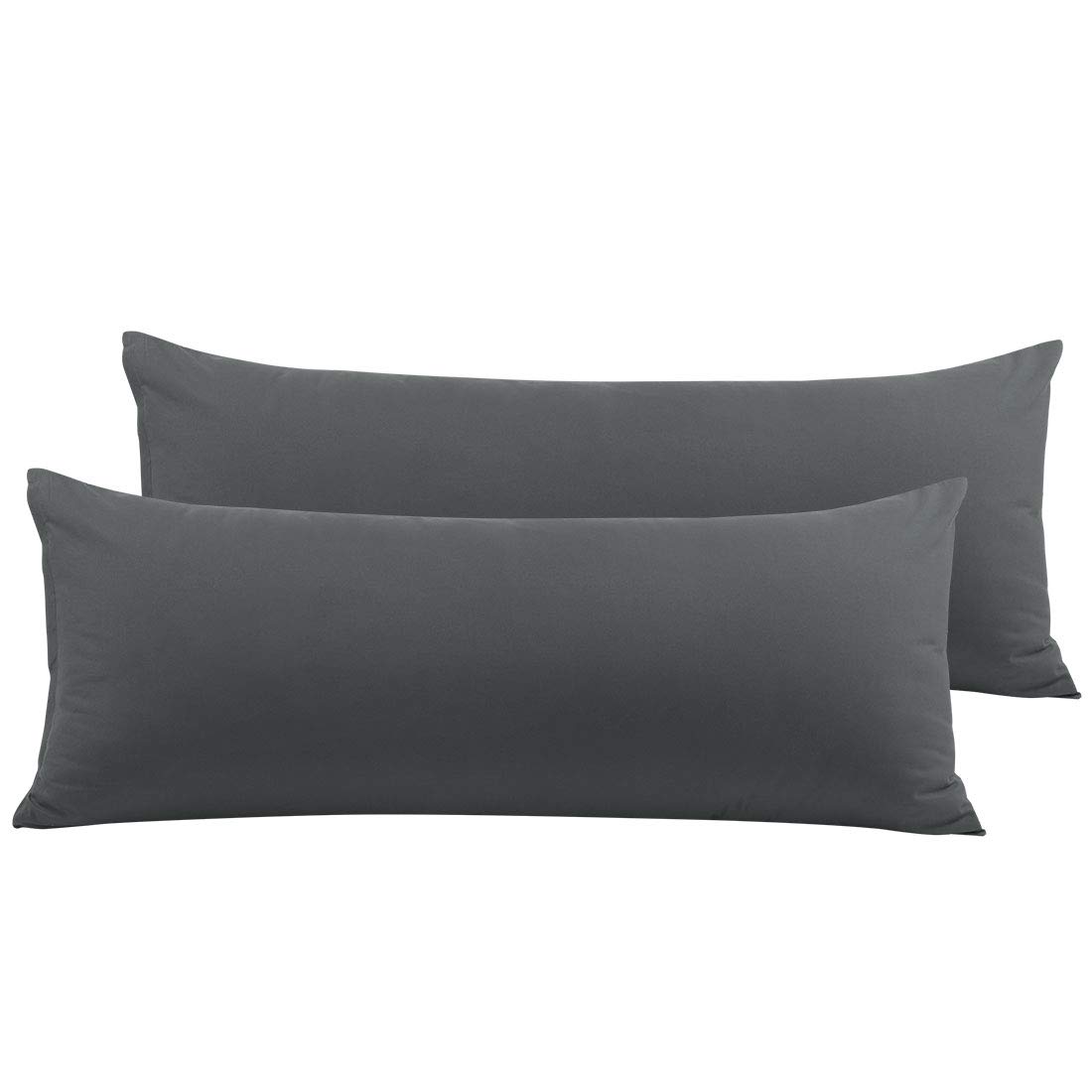 PiccoCasa 2 Packs Body Pillow Cover, Soft 100% Brushed Microfiber Body Pillow Pillowcase, Body Pillow Cases with Zipper Closure for Long Pillows Grey 50 x 120cm/ 4ft. โ image 1