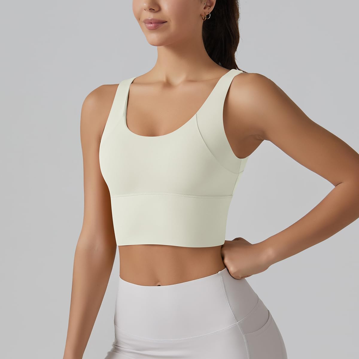IDOPIP Reggiseno sportivo da donna: forte tenuta, senza cuciture, senza ferretto, reggiseno push up crop top, elastico per il benessere, senza stiratura, morbido fitness, corsa, jogging, profondo, V