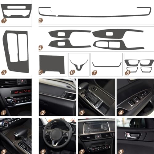 Autocollants de poignée Kia K5 protection carbone 3D ajustement - 2