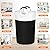 BlissTotes 90L Laundry Basket, Freestanding Laundry Hamper, Collapsible Dirty Clothes Hamper, Waterproof Fabric with Foam Protected Aluminum Handles for College, Dorm, Family (Black)
