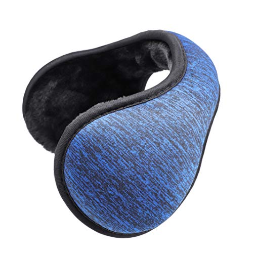 HomeDay Adjustable Unisex Winter Warm Earmuffs Behind-the-Head Foldable Style for Men and Women (bule)